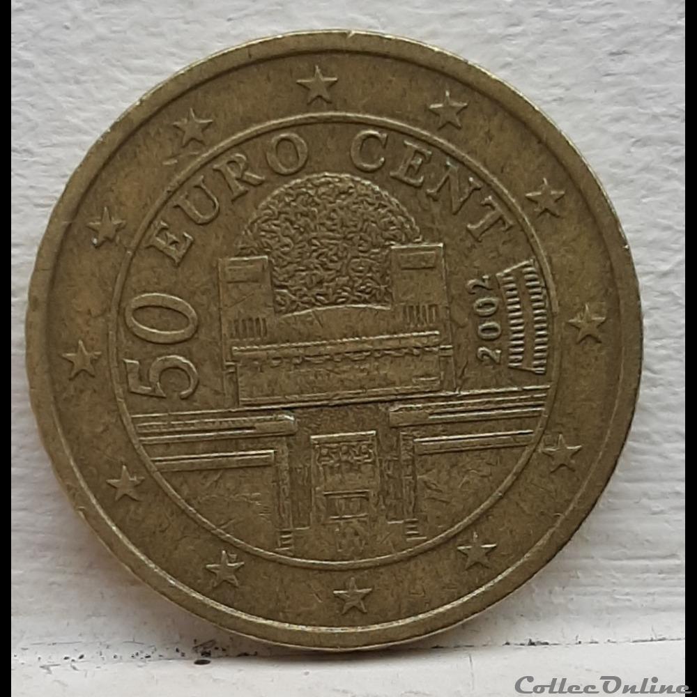 Autriche - 2002 - 50 cents monnaie euro autriche 2002 50 cents