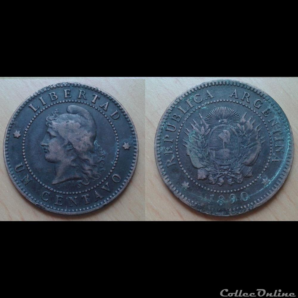 Argentine - 1 centavo 1890 monnaie monde moderne argentine 1 centavo 1890