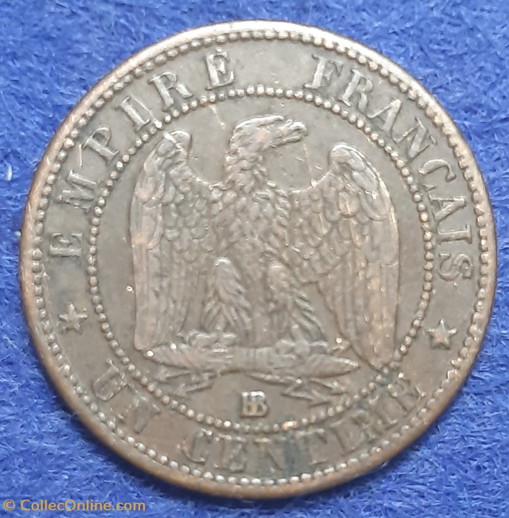 1862 BB - 1 centime monnaies monde france 1862 bb 1 centime