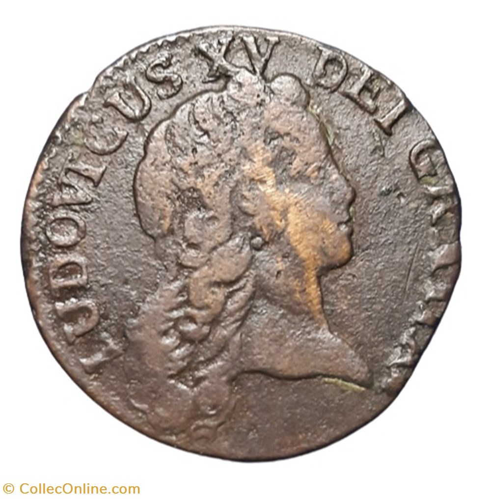 monnaies europe medievale france royales 1723 q demi sol au buste enfantin