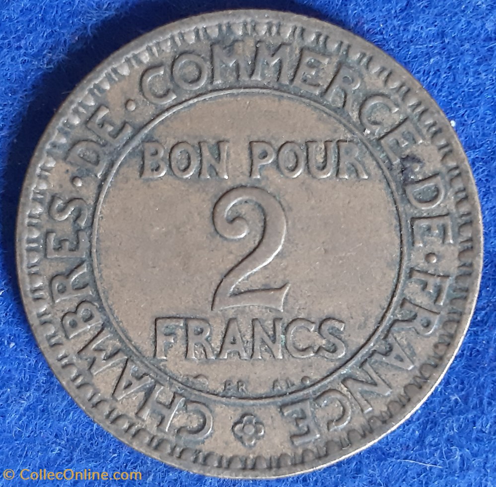 1923 - 2 francs monnaies monde france 1923 2 francs