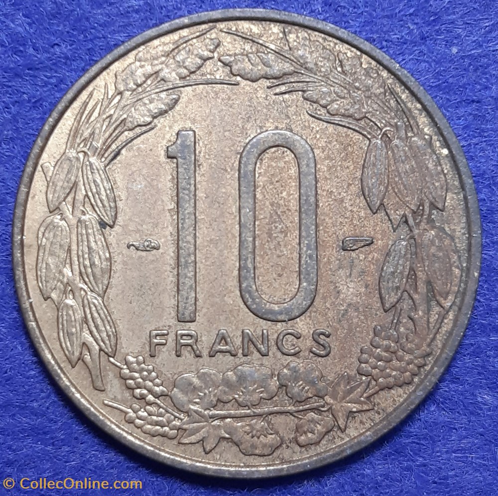 Cameroun - 10 francs 1958 monnaies monde cameroun 10 francs 1958