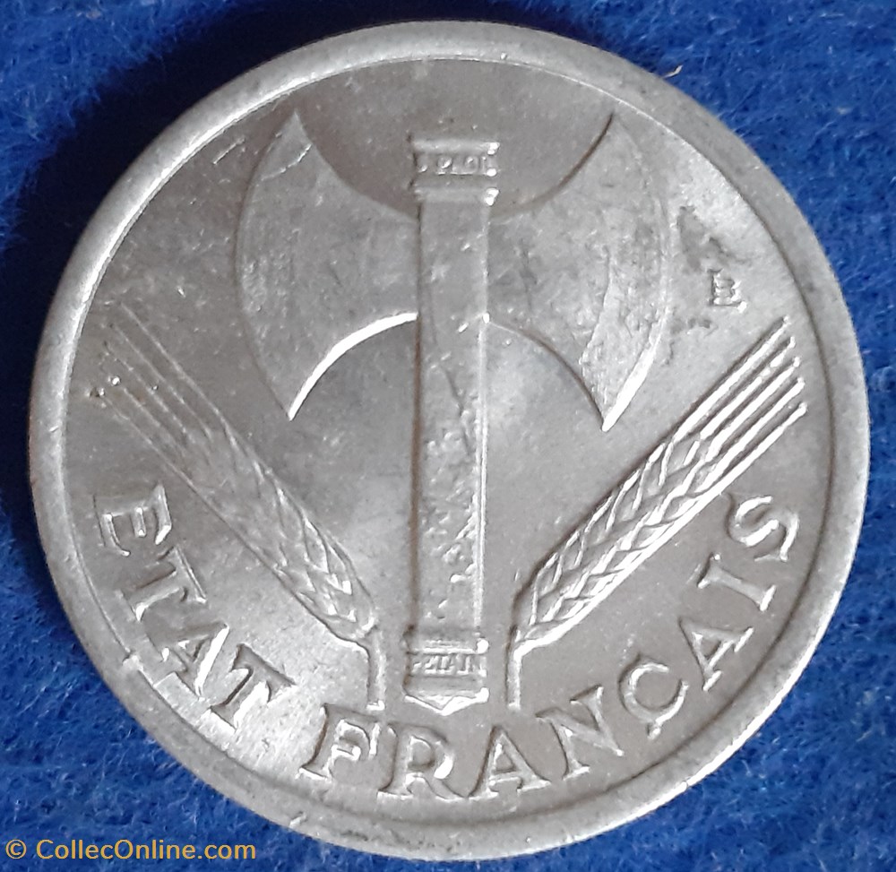 1942 - 1 franc monnaies monde france 1942 1 franc
