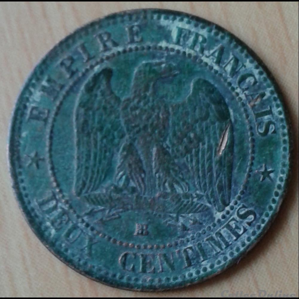 1854 BB - 2 centimes monnaies france a modernes 1854 bb 2 centimes