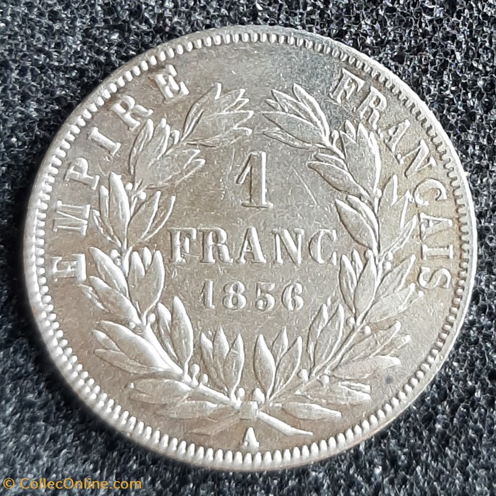 1856 A - 1 franc monnaies monde france 1856 a 1 franc
