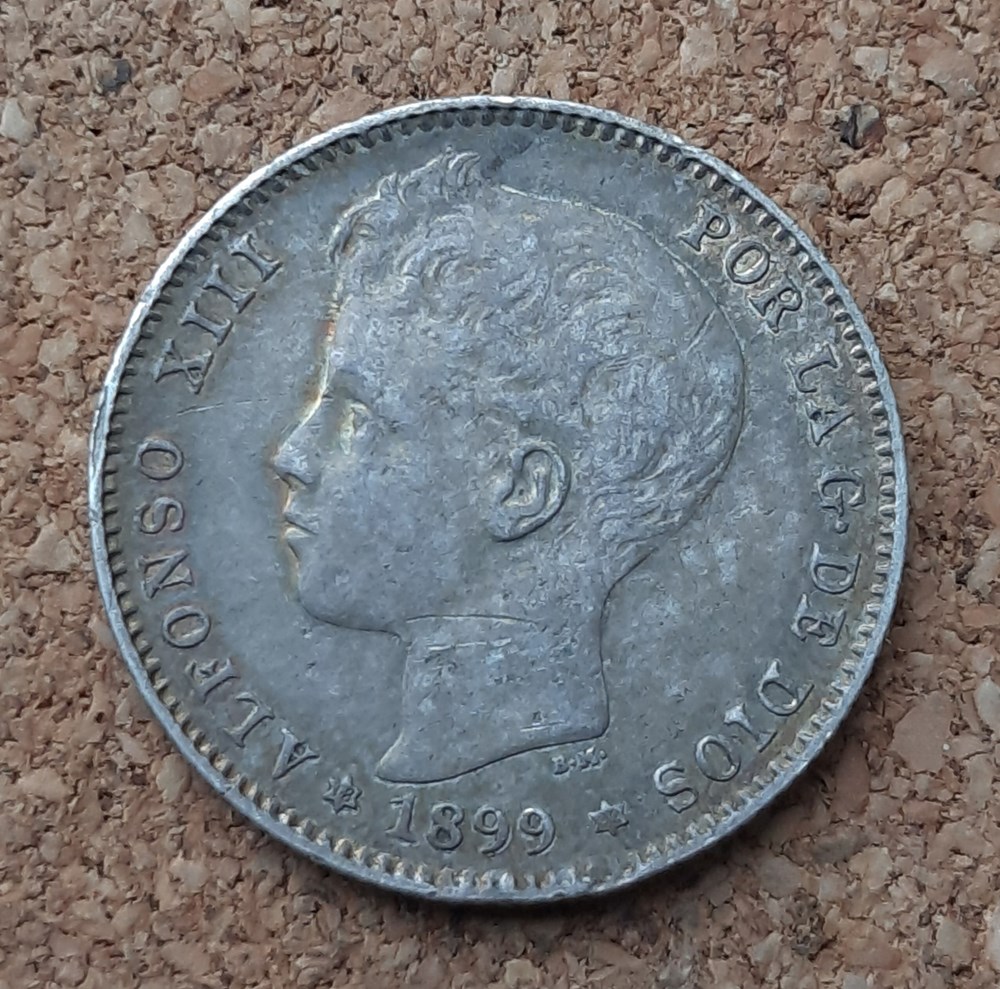 Espagne - 1 peseta 1899 monnaies monde espagne 1 peseta 1899