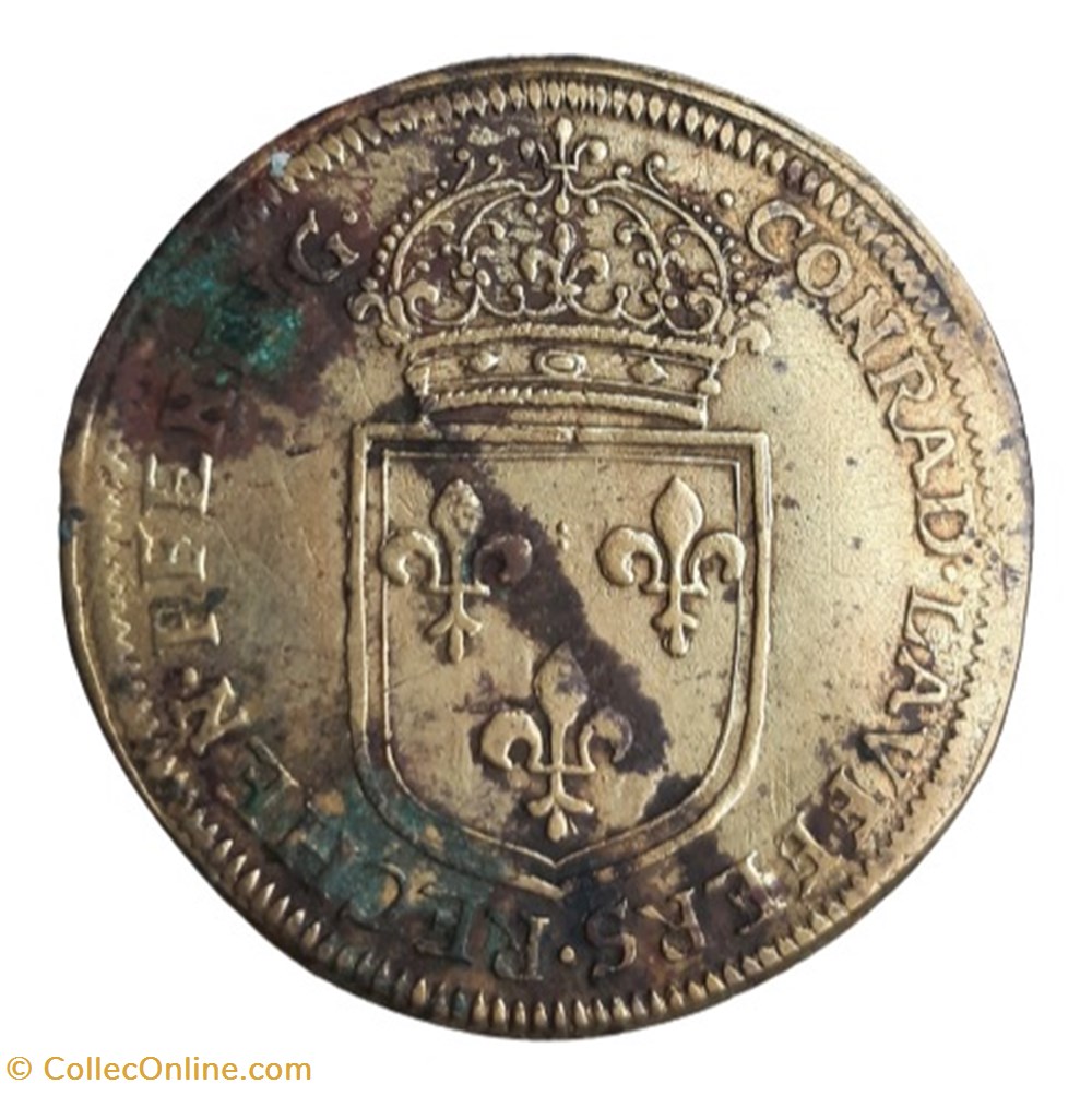 Jeton de Nuremberg Louis XIV - non daté monnaies jeton de nuremberg louis xiv non date