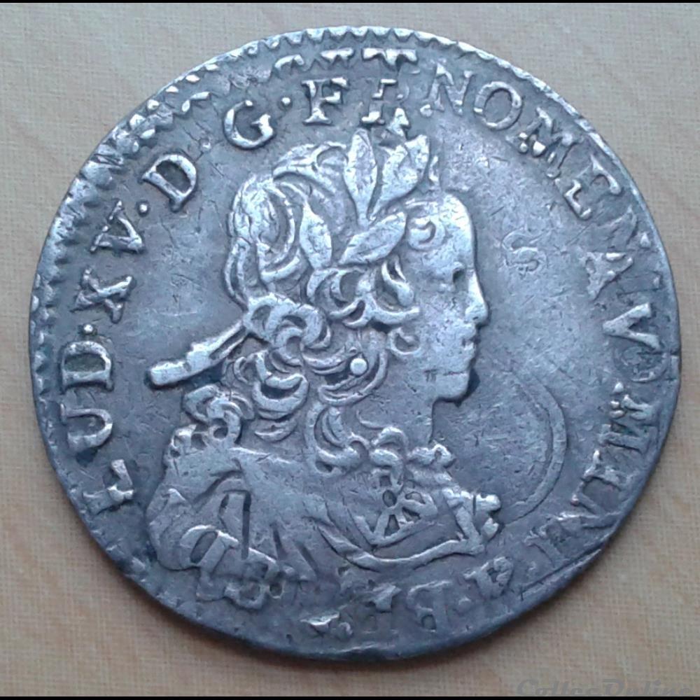 1721 B - 1/6ème écu monnaies europe medievale a france royales 1721 b 1 6eme ecu