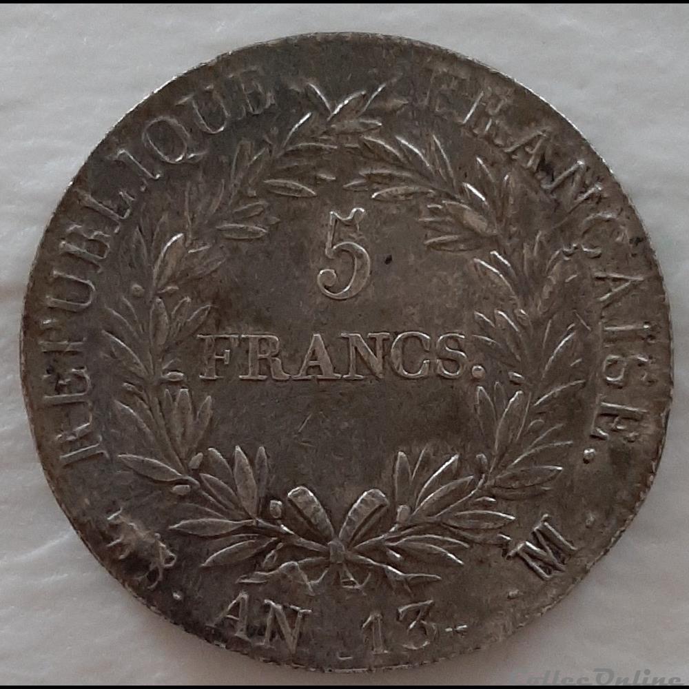 AN 13 M - 5 Francs monnaies monde france an 13 m 5 francs
