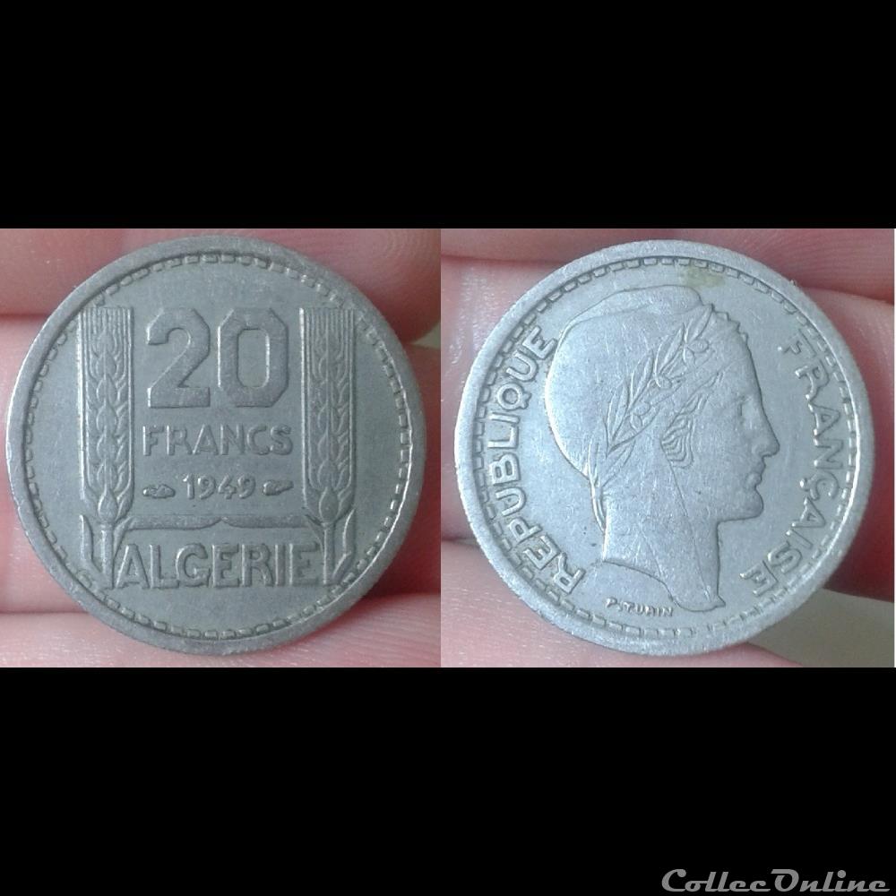 Algérie - 20 francs 1949 monnaie monde algerie 20 francs 1949