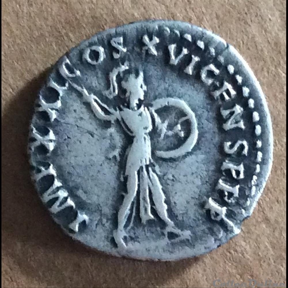 Domitien - denier - athéna - 91 monnaie antique romaine domitien denier athena 91