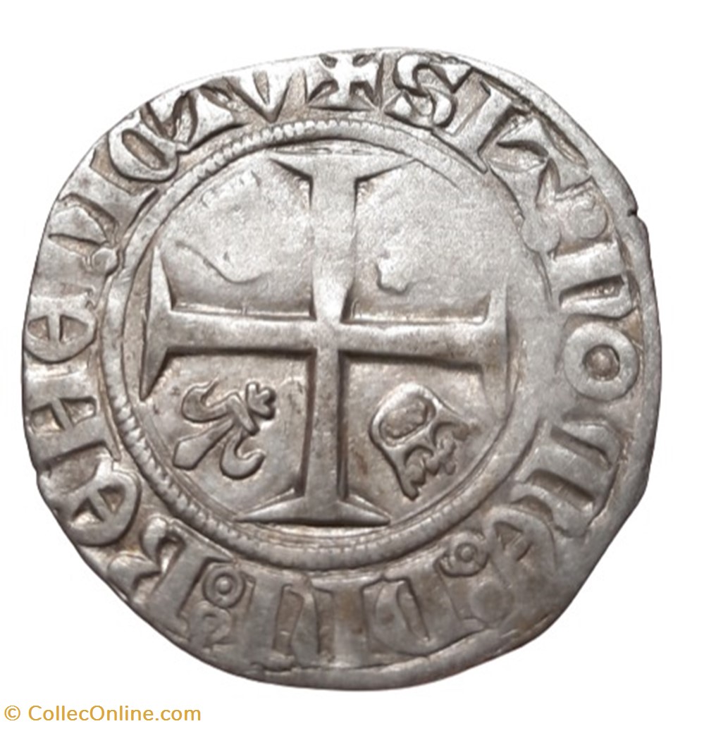 1389 - Blanc dit de guenar - points pleins monnaies europe medievale france royales 1389 blanc dit de guenar points pleins