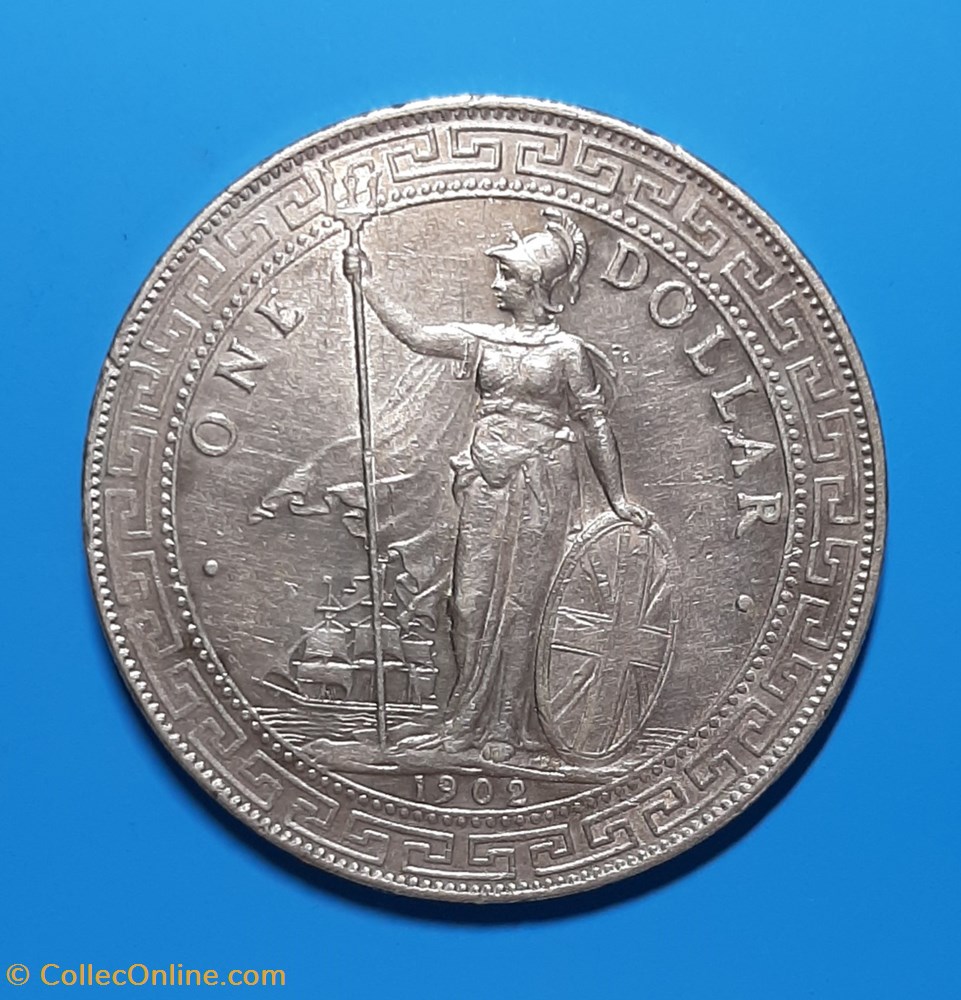 Grande Bretagne - 1 trade dollar 1902 monnaie monde grande bretagne 1 trade dollar 1902
