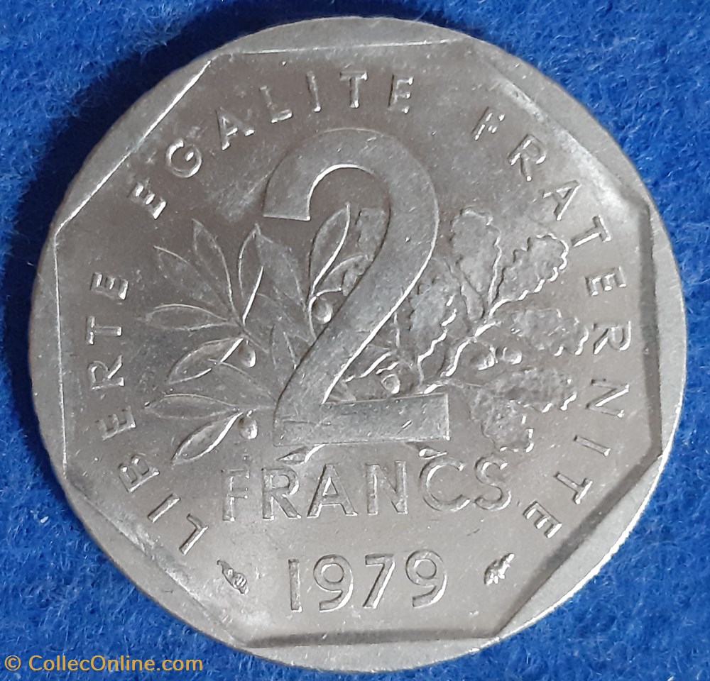 1979 - 2 francs monnaies monde france 1979 2 francs