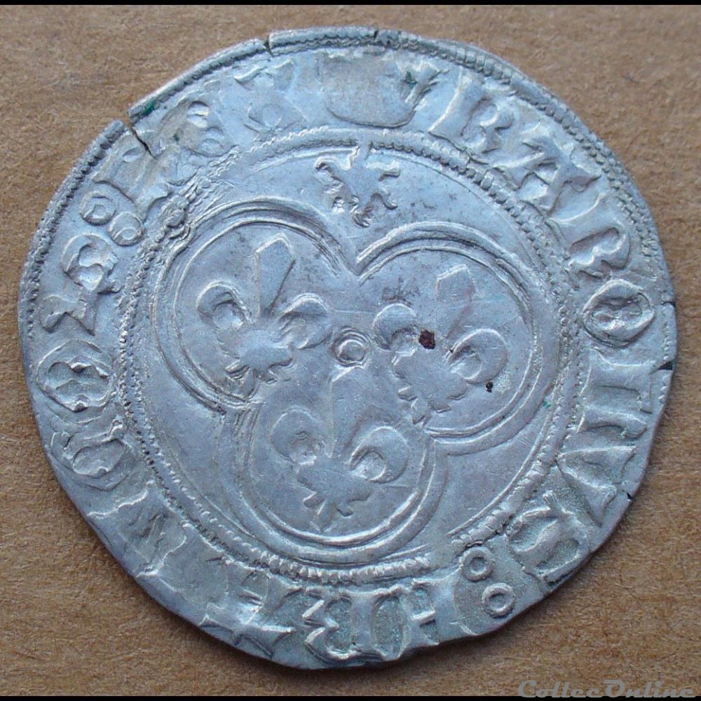 1483 - Charles VIII - Blanc au soleil monnaies europe medievale france royales 1483 charles viii blanc au soleil