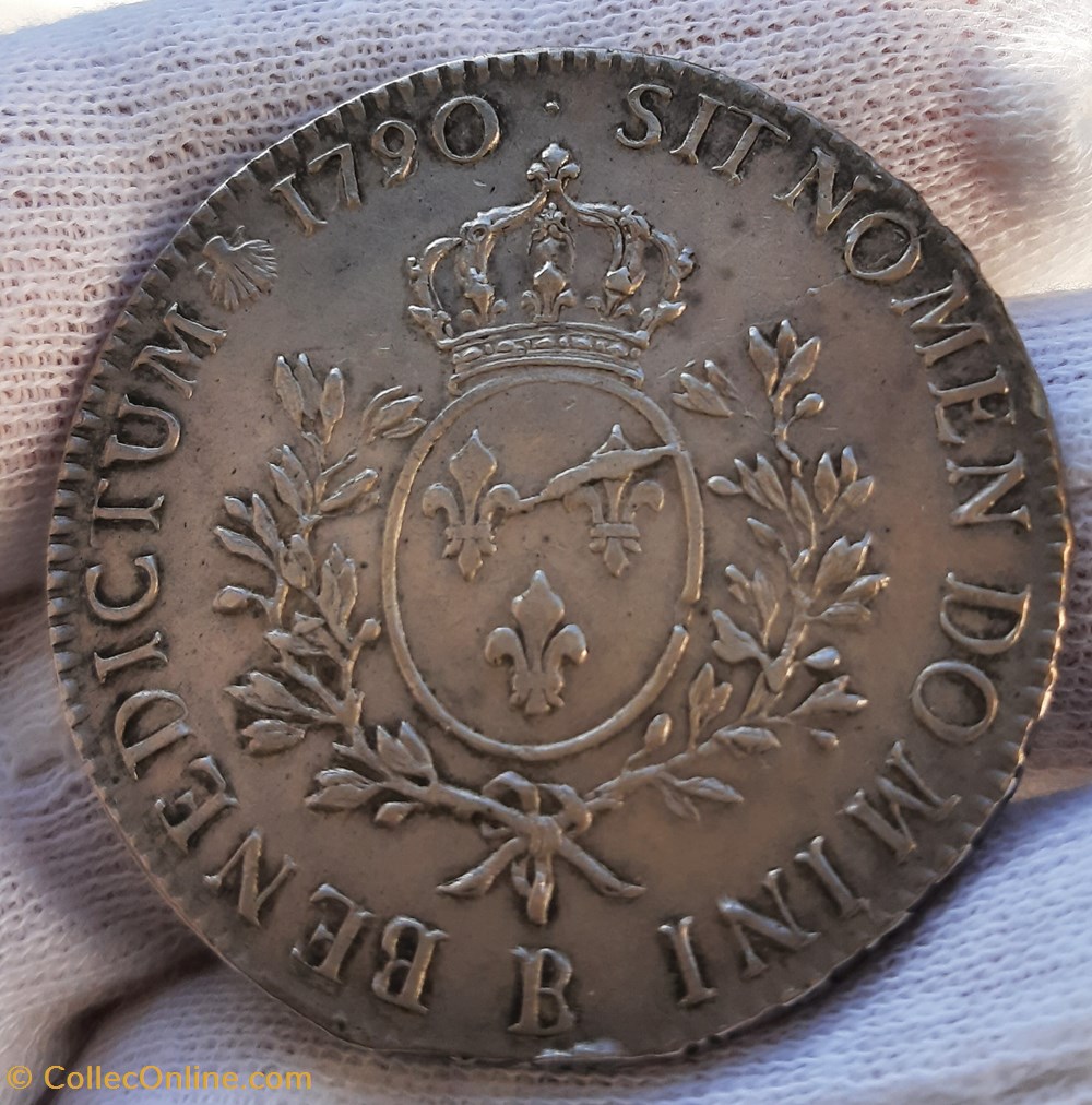 1790/80 - Ecu aux rameaux d'olivier 2 monnaies europe medievale france royales 1790 80 ecu aux rameaux olivier