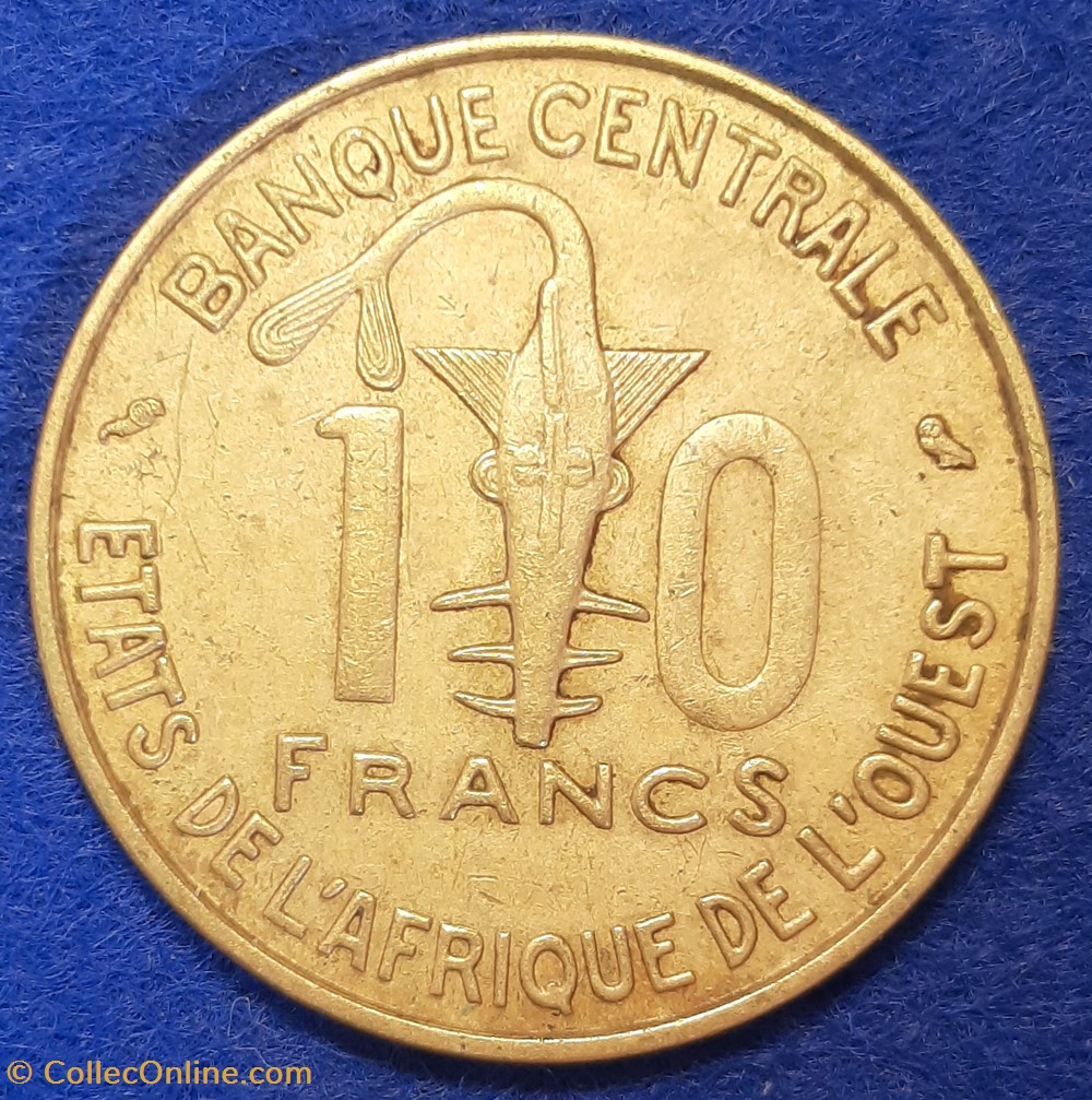 États Afrique de l'Ouest - 10 francs 1969 monnaies monde l etats afrique de ouest 10 francs 1969