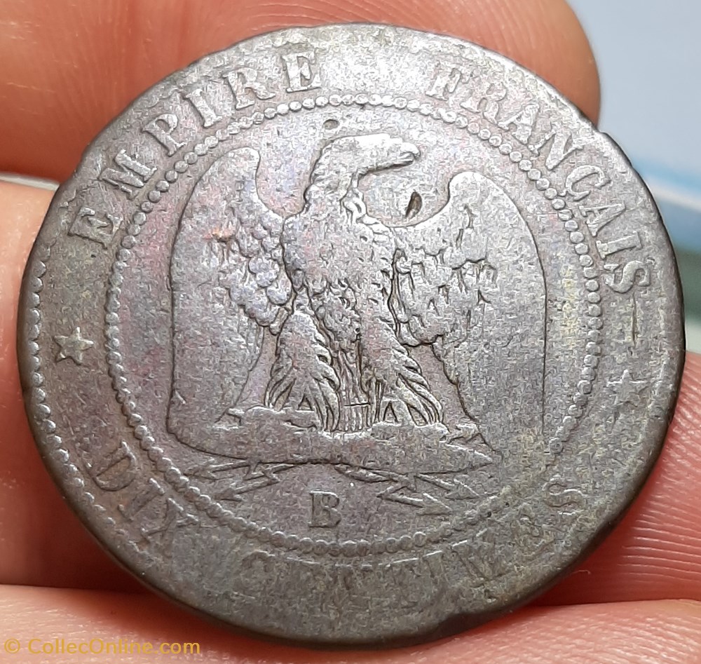 1855 - 10 centimes - levrette monnaies monde france 1855 10 centimes levrette