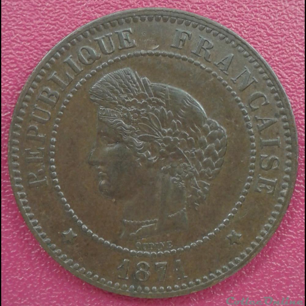 1871 A - 5 centimes - très petit A monnaies monde france 1871 a 5 centimes tres petit a