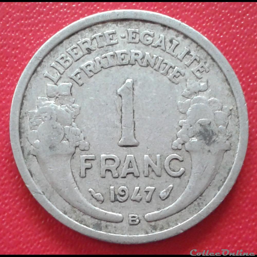 1947 B - 1 franc monnaies france modernes 1947 b 1 franc