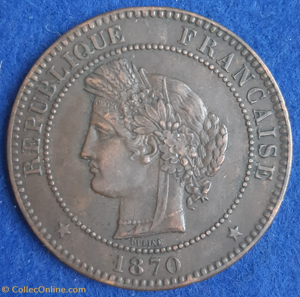 1870 A - 10 centimes monnaies monde france 1870 a 10 centimes