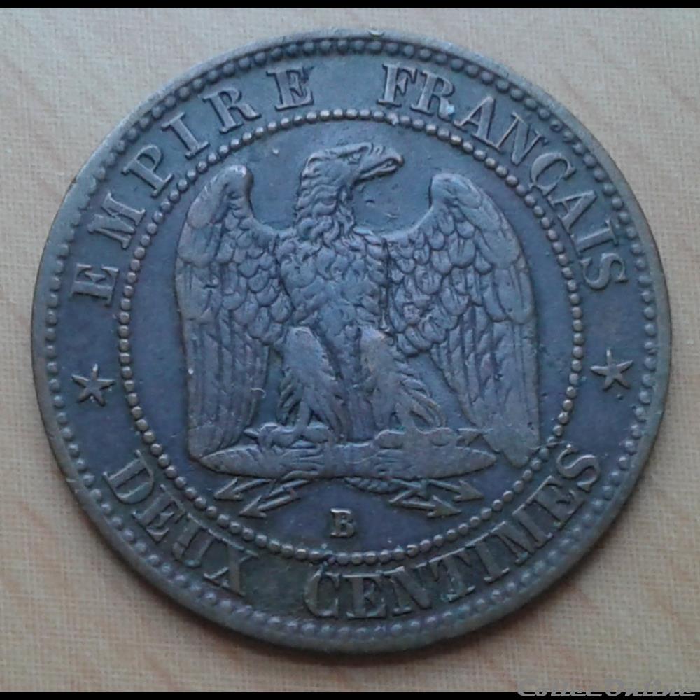 1854 - 2 centimes monnaies monde france 1854 2 centimes