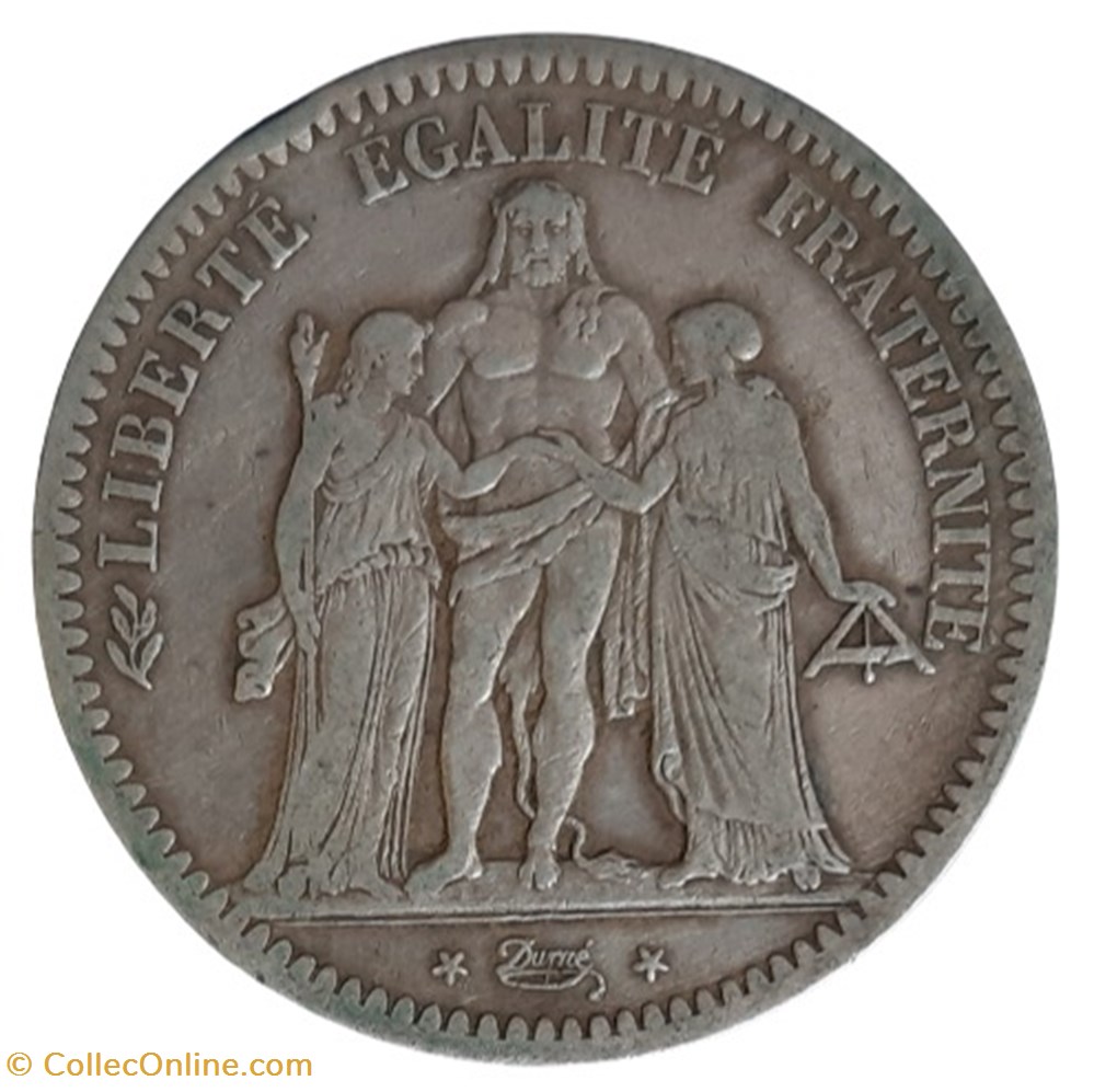 1870 K - 5 francs monnaies monde france 1870 k 5 francs