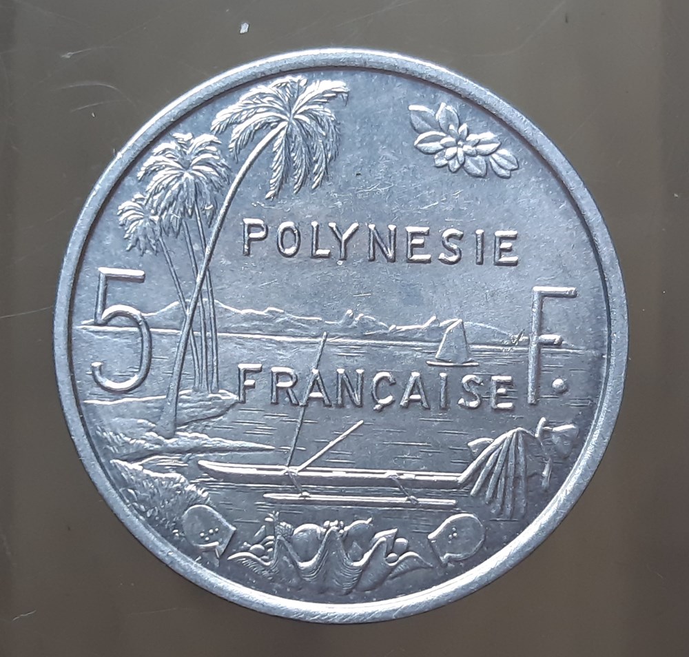 monnaies colonies francaises polynesie francaise 5 francs 1994