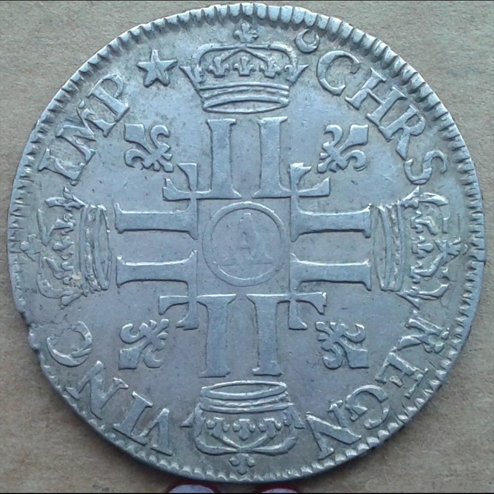 monnaie france 1691 a 1 2 ecu aux 8l