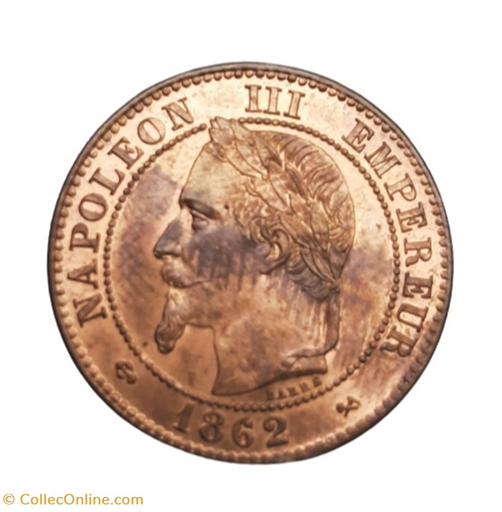 1862 K - 2 centimes monnaies monde france 1862 k 2 centimes