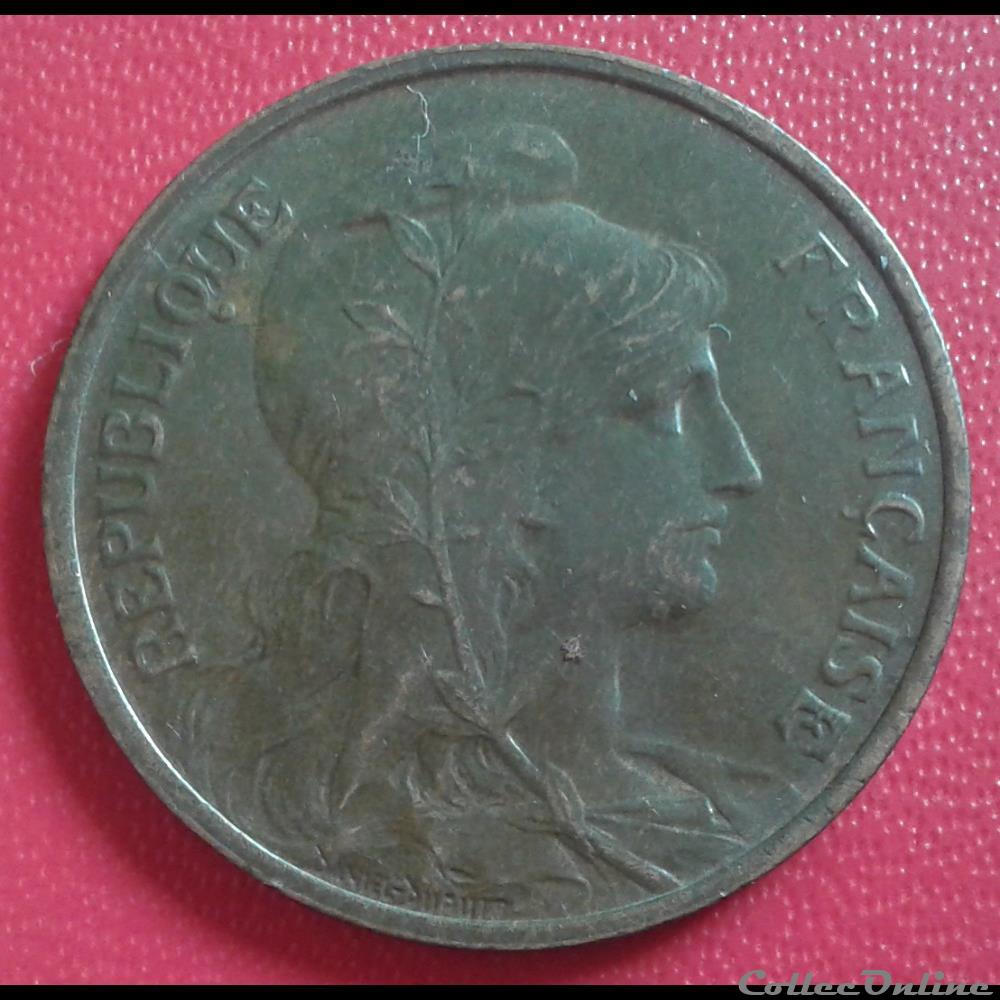 1909 - 5 centimes monnaies monde france 1909 5 centimes