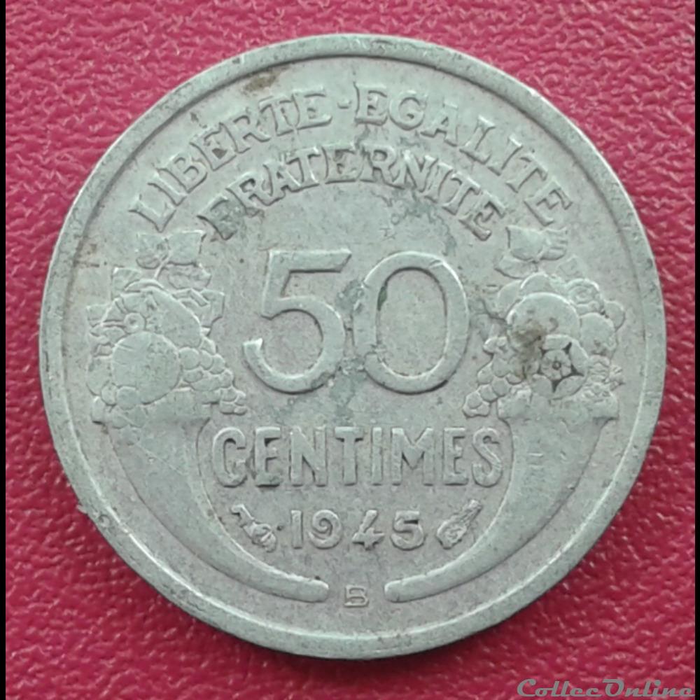 1945 B - 50 centimes monnaies monde france 1945 b 50 centimes