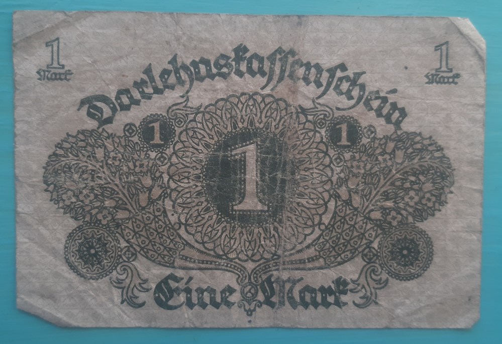 Allemagne - 1 mark 1920 billets europe allemagne 1 mark 1920