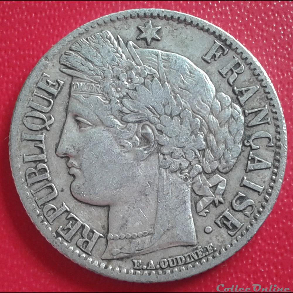 1871 K - 1 franc monnaies france modernes 1871 k 1 franc
