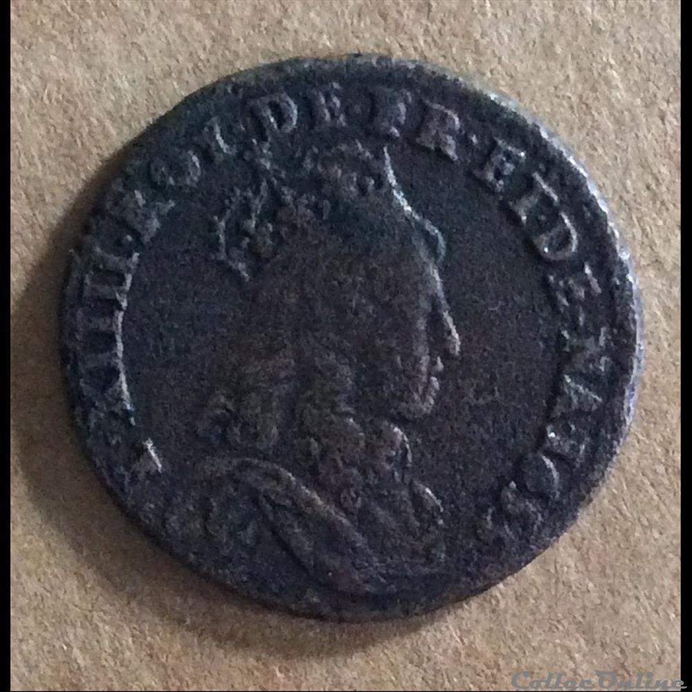 1655 - Liard monnaies europe medievale france royales 1655 liard