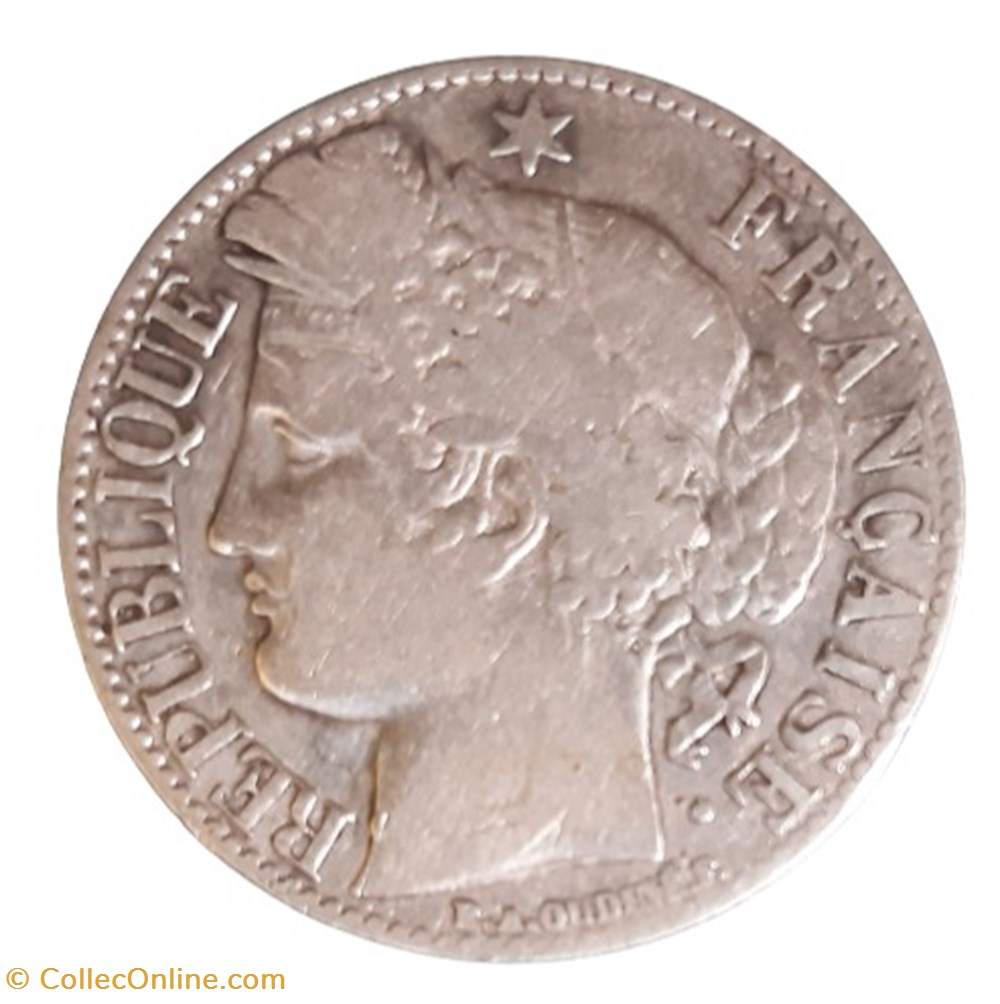 1887 A - 1 franc monnaies monde france 1887 a 1 franc