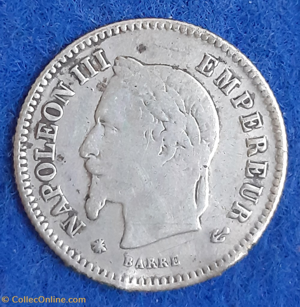 1867 A - 20 centimes monnaies monde france 1867 a 20 centimes