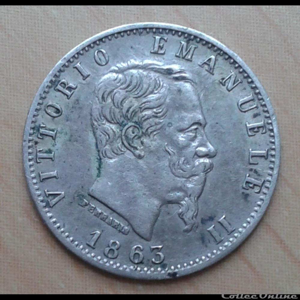 Italie - 20 centimes 1863 monnaie monde italie 20 centimes 1863