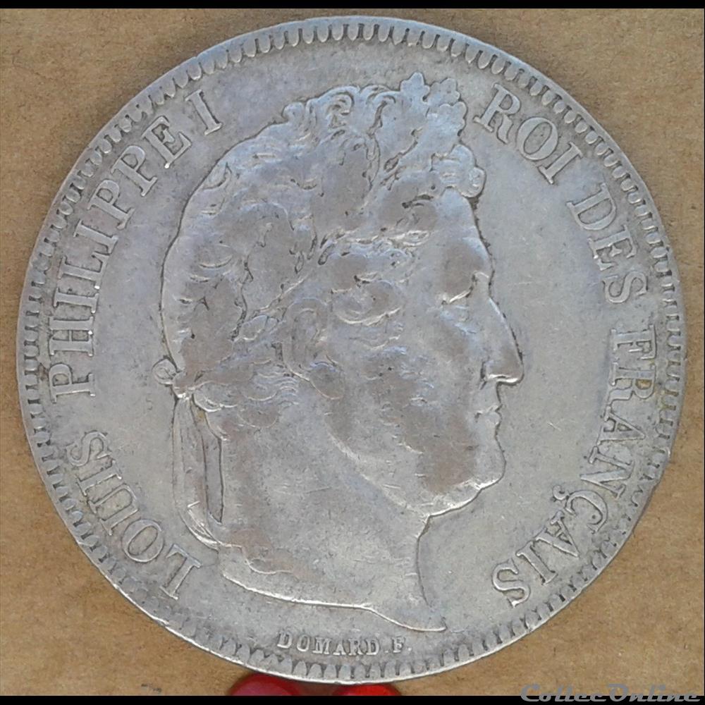 1840 - 5 francs monnaies monde france 1840 5 francs