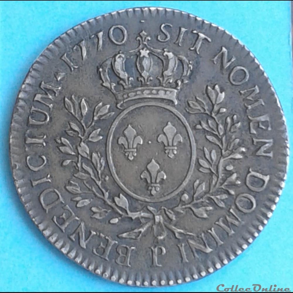 1770 P - 1/2 écu 1770 P - Louis XV monnaies france a royales 1770 p 1 2 ecu 1770 p louis xv