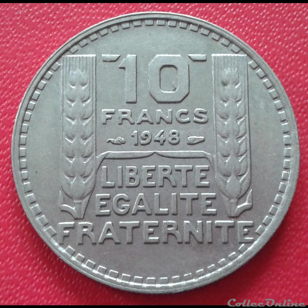 monnaies monde france 1948 10 francs petite tete