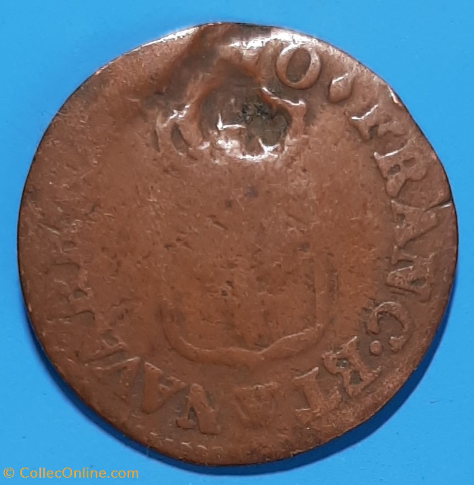 1770 W - Liard à la vielle tête monnaie 1770 w liard a la vielle tete