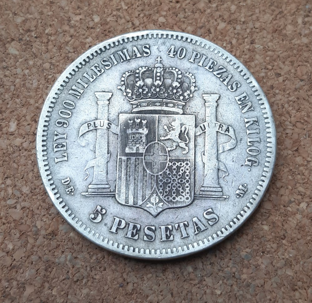 Espagne - 5 pesetas 1871 monnaies monde espagne 5 pesetas 1871