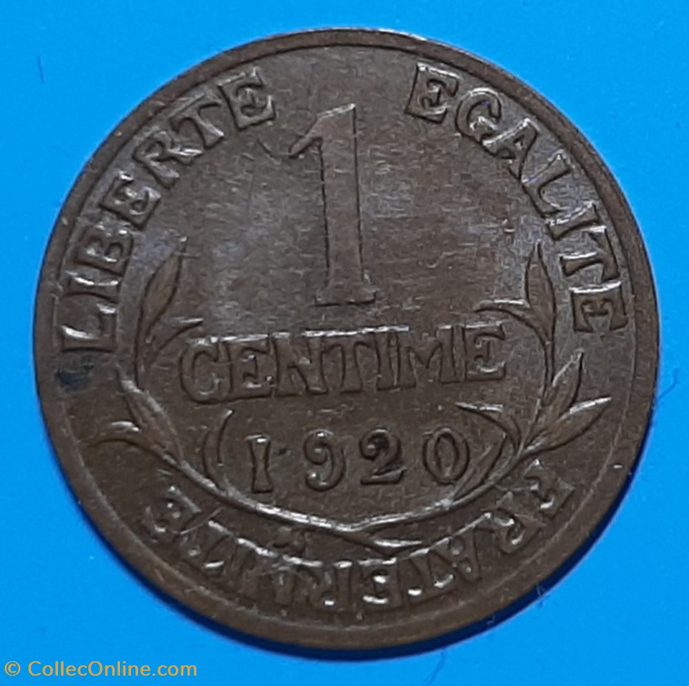 1920 -1 centime monnaie france a moderne 1920 1 centime