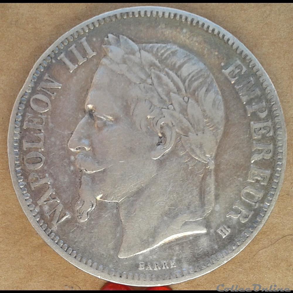 1867 BB - 5 Francs monnaies monde france 1867 bb 5 francs