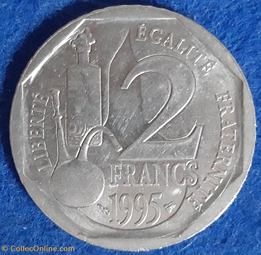 1995 - 2 francs commémorative monnaies monde france 1995 2 francs commemorative