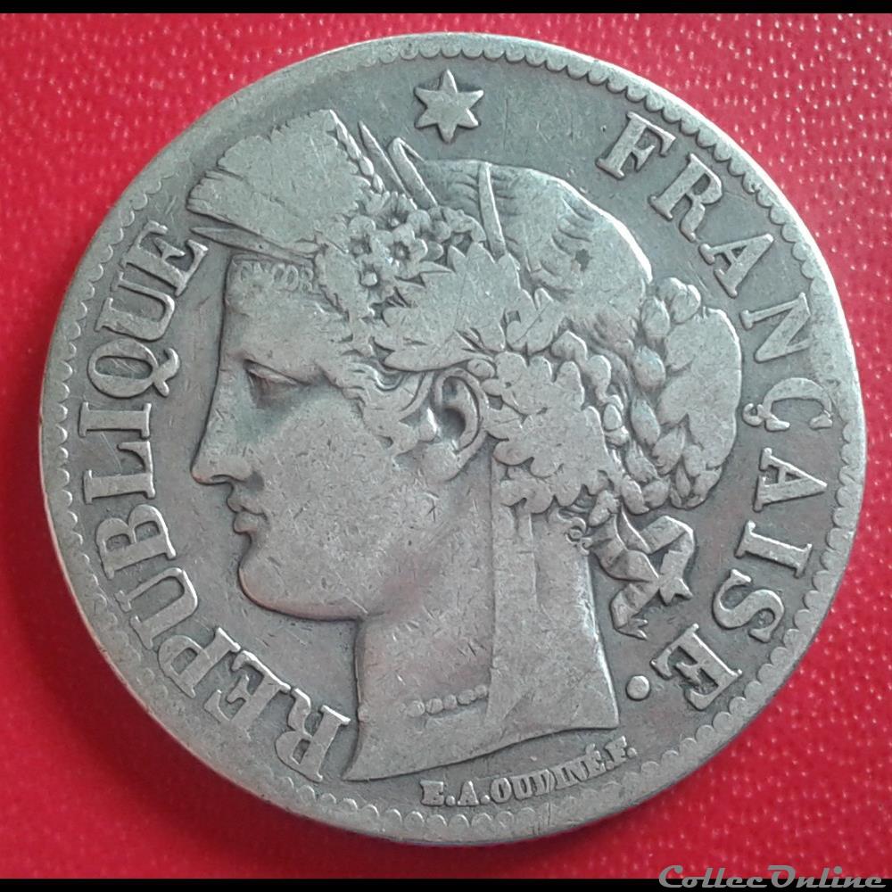 monnaies monde france 1871 a 2 francs petit a