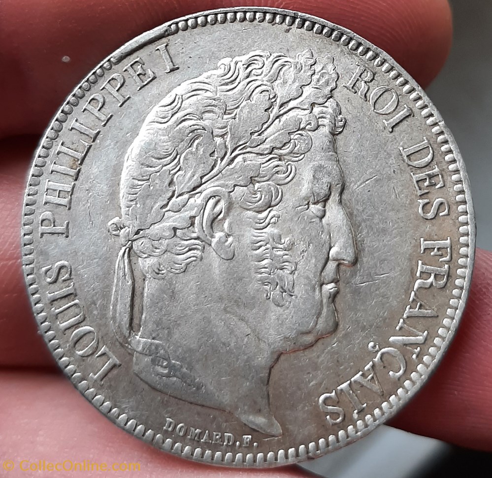 1834 B - 5 francs Louis Philippe Ier 2 monnaies france modernes 1834 b 5 francs louis philippe ier