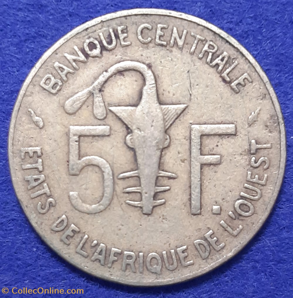 États Afrique de l'Ouest - 5 francs 1982 monnaies monde l etats afrique de ouest 5 francs 1982