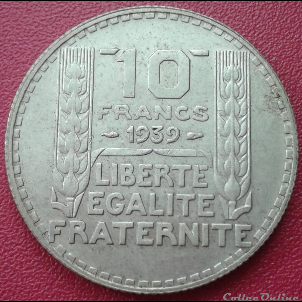 1939 - 10 francs monnaies monde france 1939 10 francs